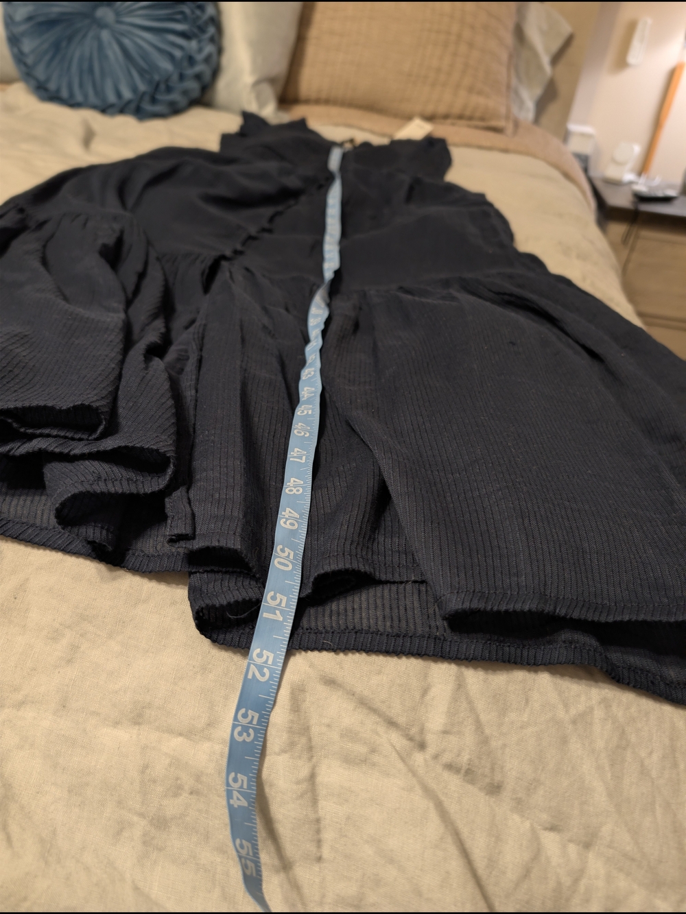 Quince 100% Organic Cotton Tiered Smocked V-neck Maxi Dress Navy Blue Small - Picture 7 of 7